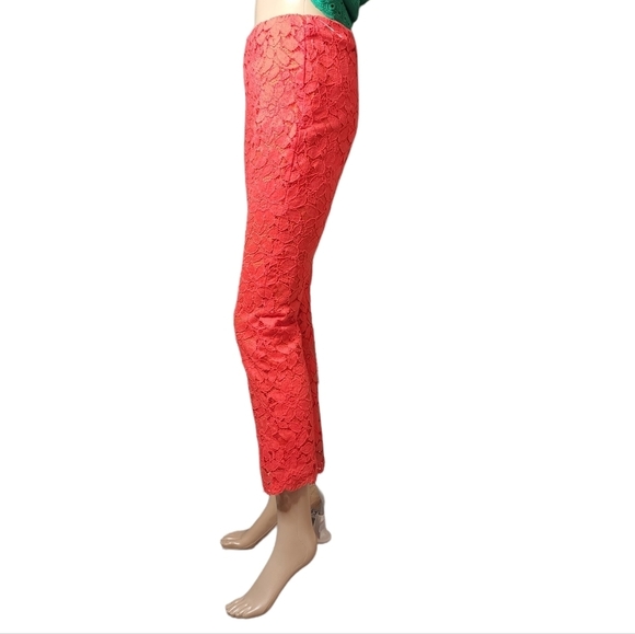 NWOT FREE PEOPLE WILD LACES PULL ON CROP FLARE PANTS IN AUDACIOUS RED - Picture 7 of 16